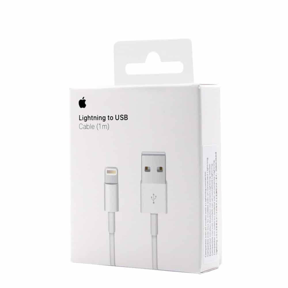 

Кабель для зарядки Apple iPhone Lightning to USB Cable 1m в упаковке белый