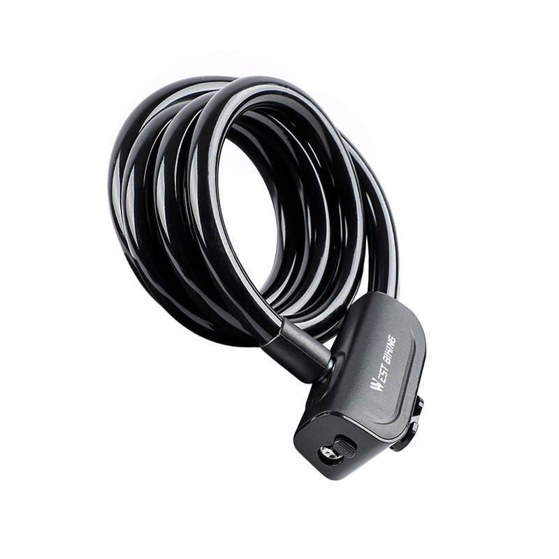 

Go Замок велосипедный West Biking YP0705047 Black с ключом 1,2 m противоугонный велозамок