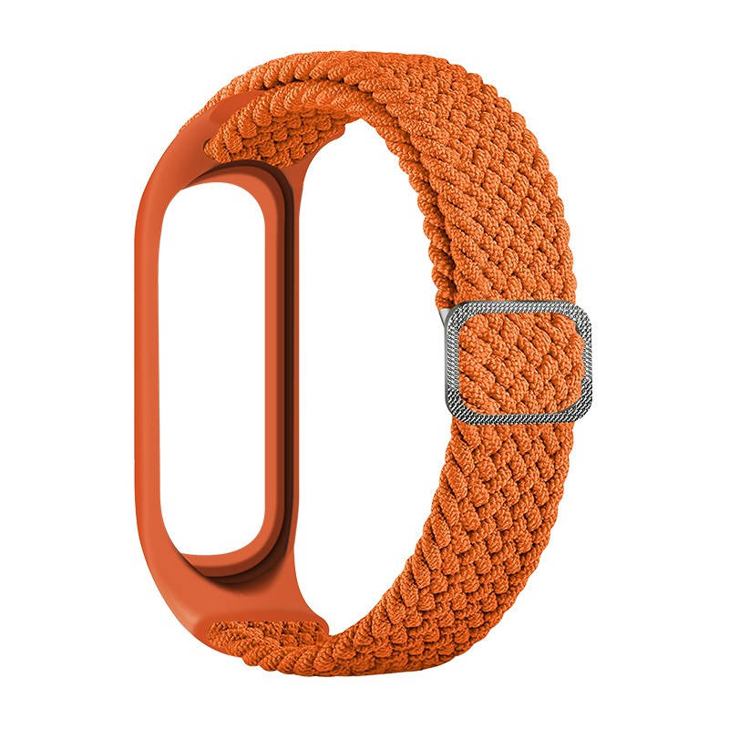 

Ремешок mi band 4 ремешок к браслету Mi Band 3 плетеный solo loop оранжевый