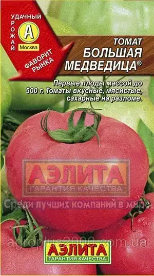 

Семена Томат индетерминантный Большая медведица 0,1 грамма Аэлита