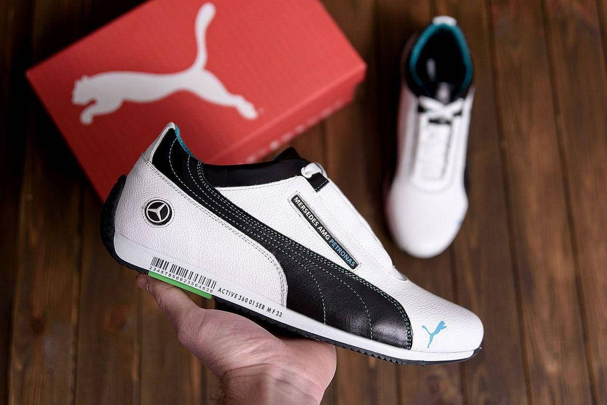

Кроссовки белые мужские кожаные puma 42, Белый