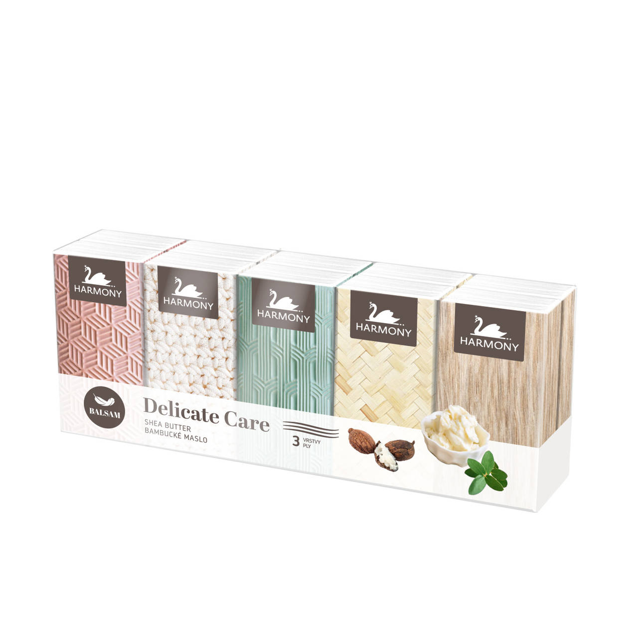 

Носовые платочки HARMONY DELICATE 10X10 трехслойные