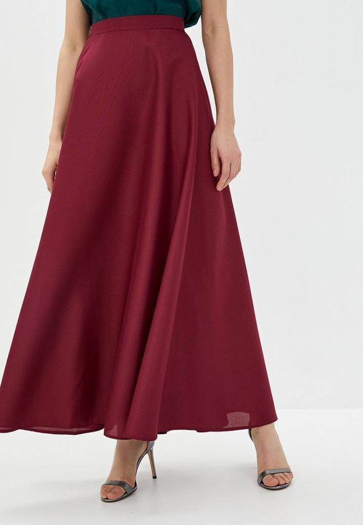 

Стильная и елегантная юбка-макси, Бордовый