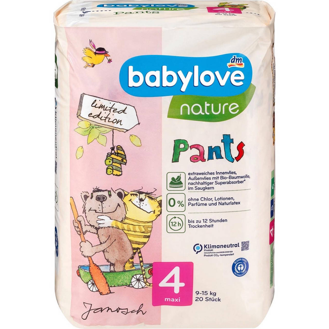 

Подгузники-трусики Babylove nature Германия 4 (9-15кг) 20шт, Белый