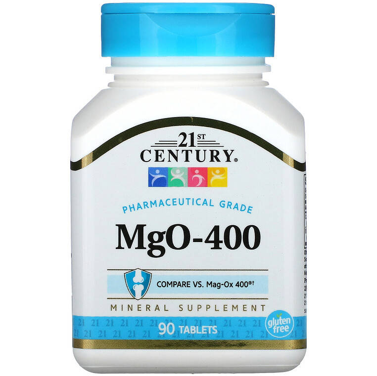 

Оксид магния 21st Century "MgO" 400 мг, поддержка костей и мышц (90 таблеток)