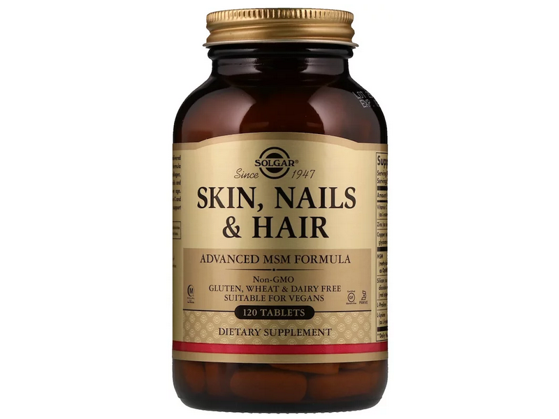

Вітаміни для волосся, шкіри та нігтів, Skin, Nails, Hair, Solgar, 120 таблеток
