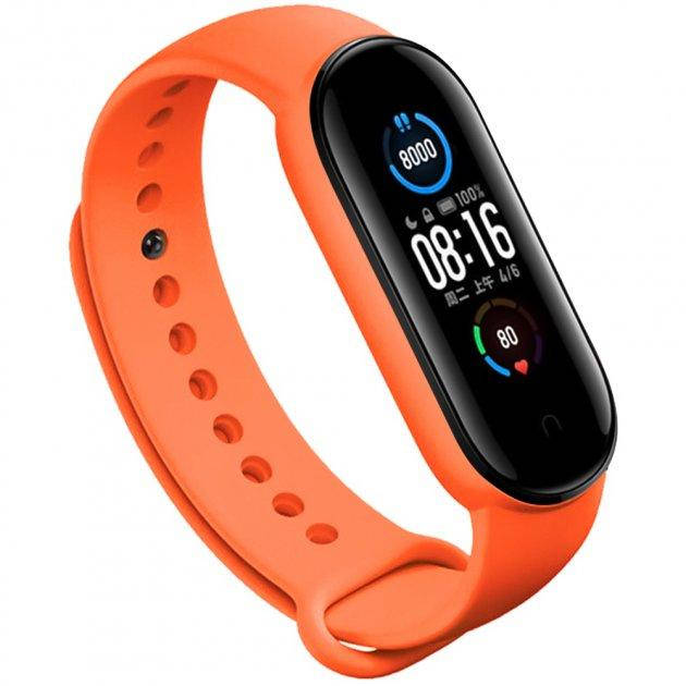

Цветной Xiaomi Mi Band 5 Фитнес-часы M5 в черной коробке Оранжевый