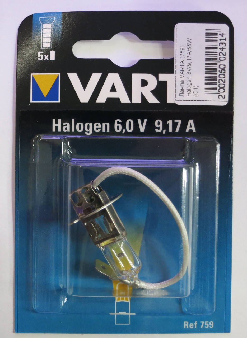 

Лампочка Varta 759 для фонаря, 6V 9,17A 55W