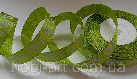 

Стрічка атласна 25 мм з візерунком №11