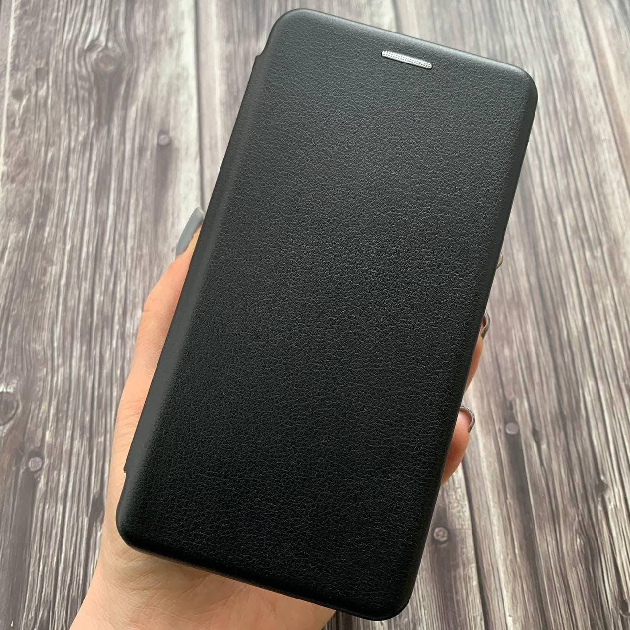 

Чехол книга для Xiaomi Redmi 7A с эко кожи с подставкой магнитом книжка на телефон сяоми редми 7а черная STN, Черный