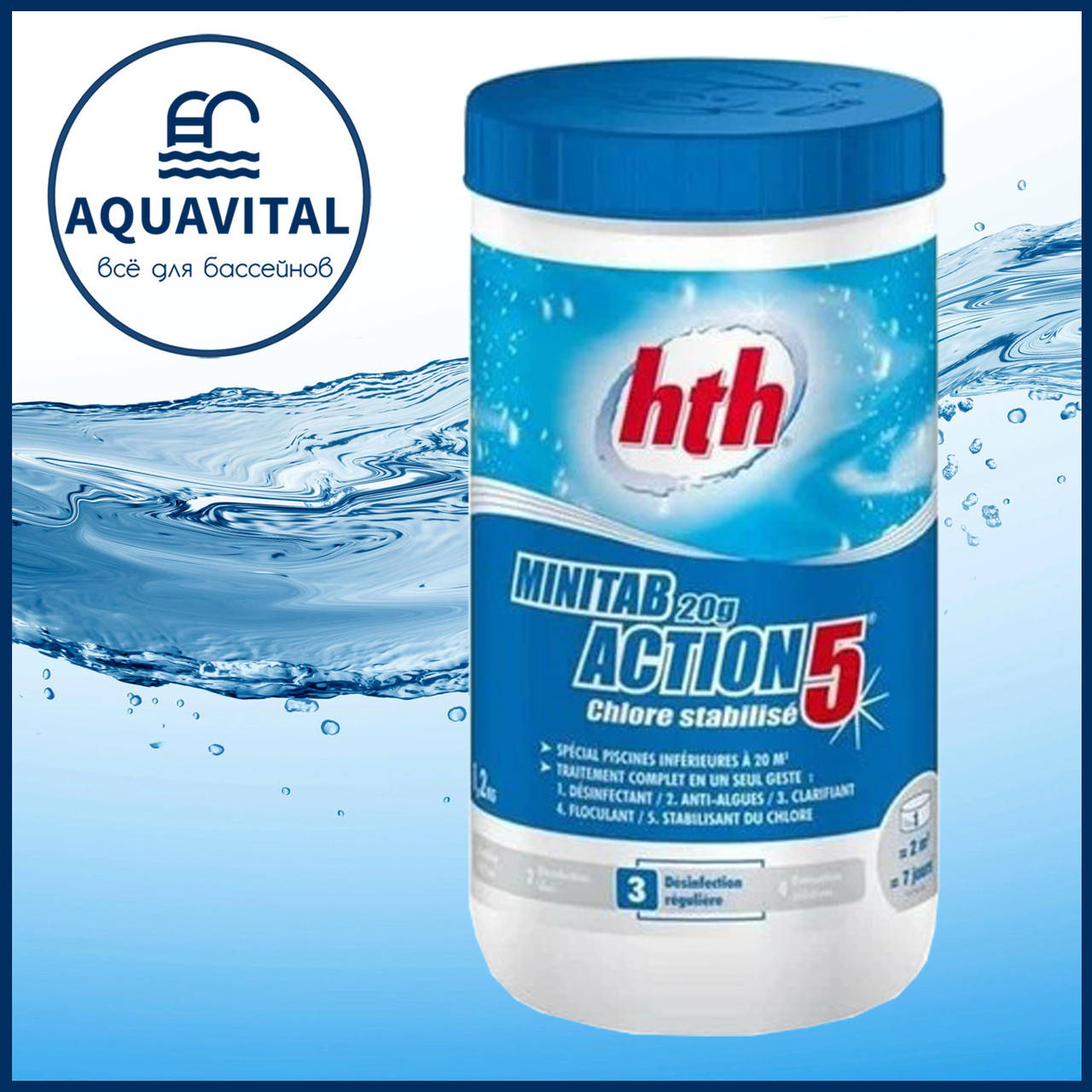 

HTH Minitab Action 5 | Мульти-таблетки 5в1 по 20 гр (банка 1,2 кг)