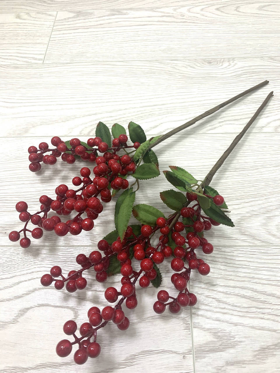 

Калина декоративная.Искусственная ветка калины ( 42 см )