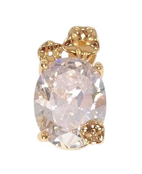 

Кулон Xuping Позолота 18K "Овальный кристальный камень с цветочками" для цепочки до 3мм