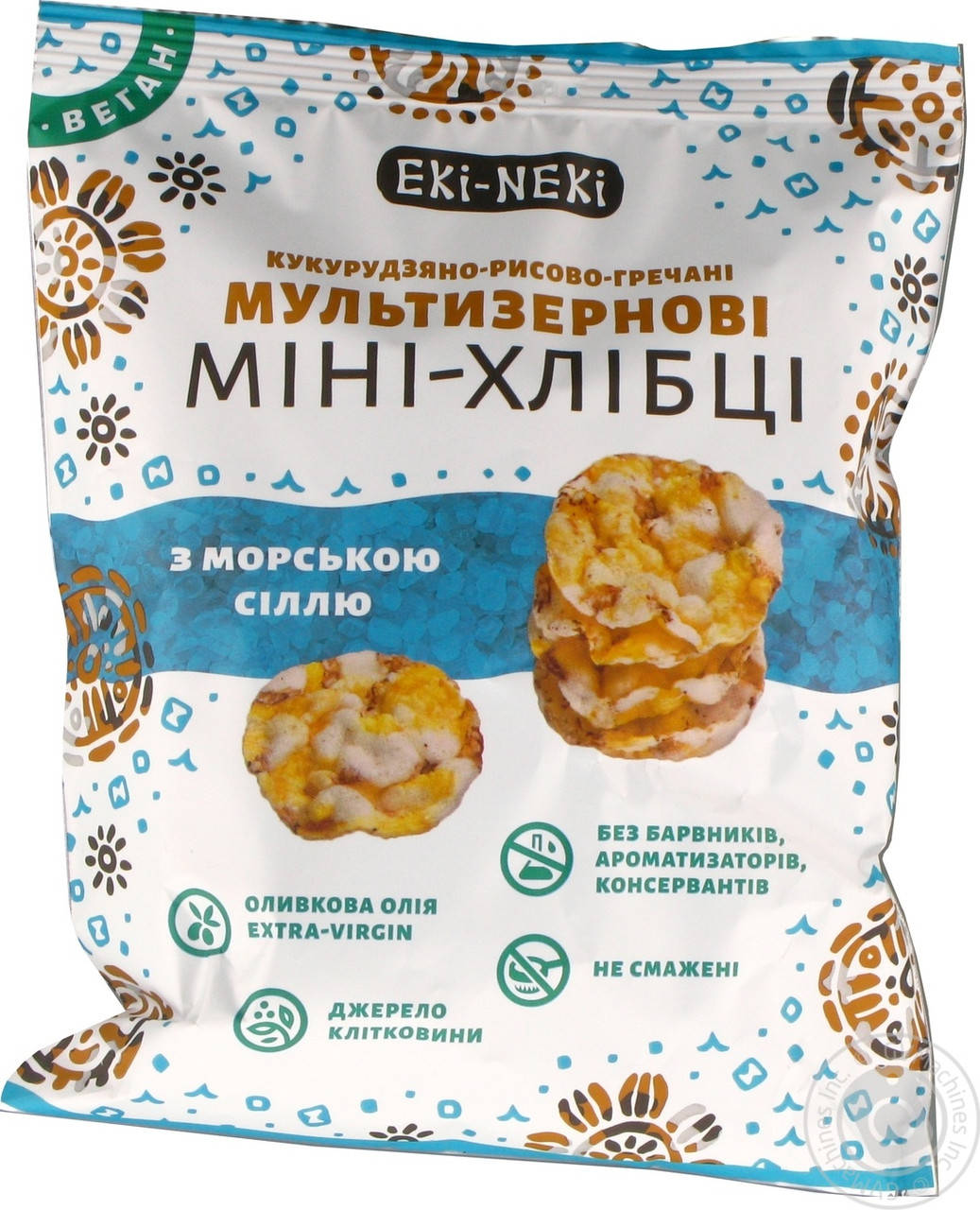 

Мини-Хлебцы Кукурузно-рисово-гречневые с морской солью ЕКІ-НЕКІ 40г