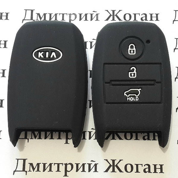 

Чехол (силиконовый) для авто ключа KIA (КИА) 3 кнопки, Черный