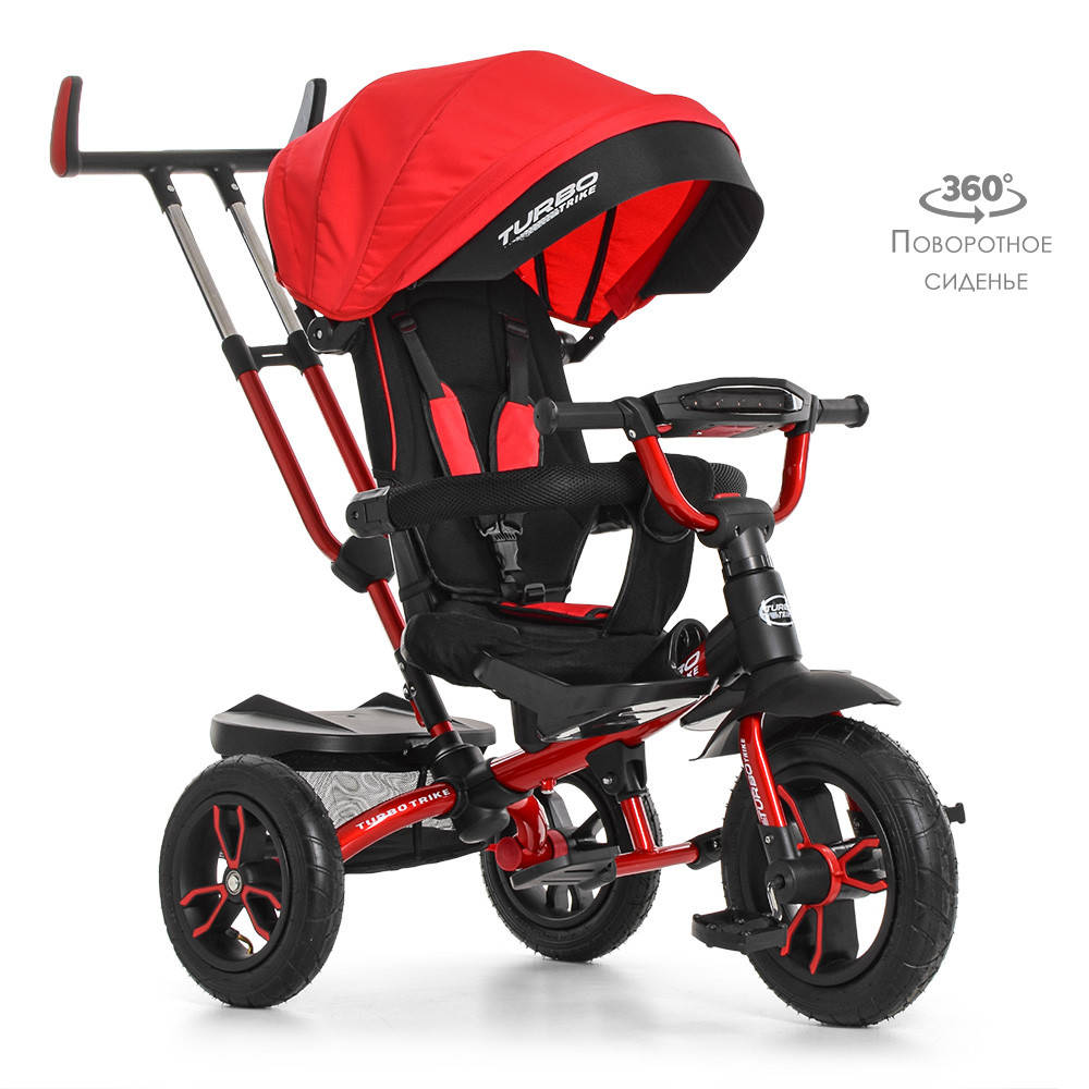 

Трехколёсный велосипед Турбо Трайк Turbo Trike M 4058-1 красный с фарой. Поворотное сиденье. Разные цвета.