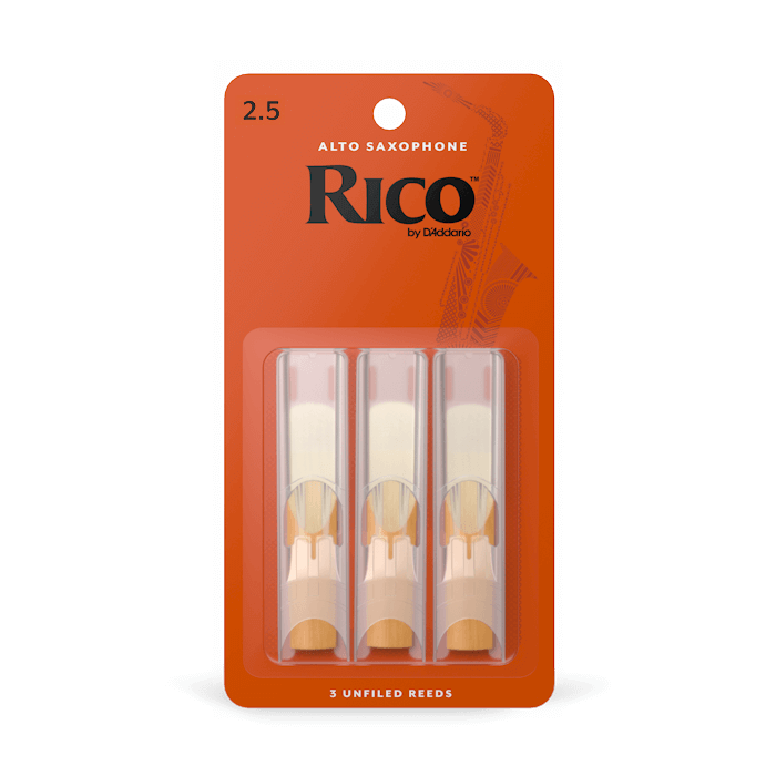 

Трость для альт саксофона D'ADDARIO Rico - Alto Sax #2.5 - 3-Pack