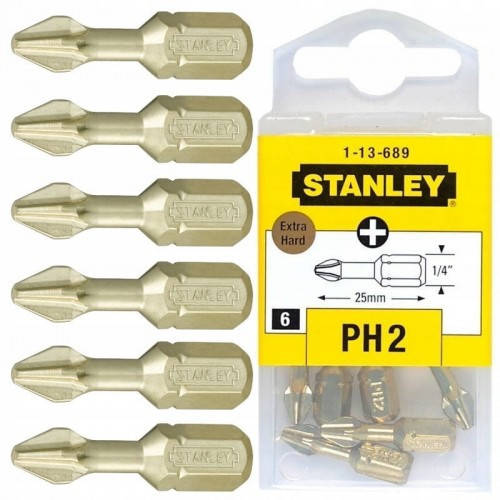 

Биты "TORSION" Ph 2 усиленные, 6 шт, 1/4'' 25 мм Stanley 1-13-689