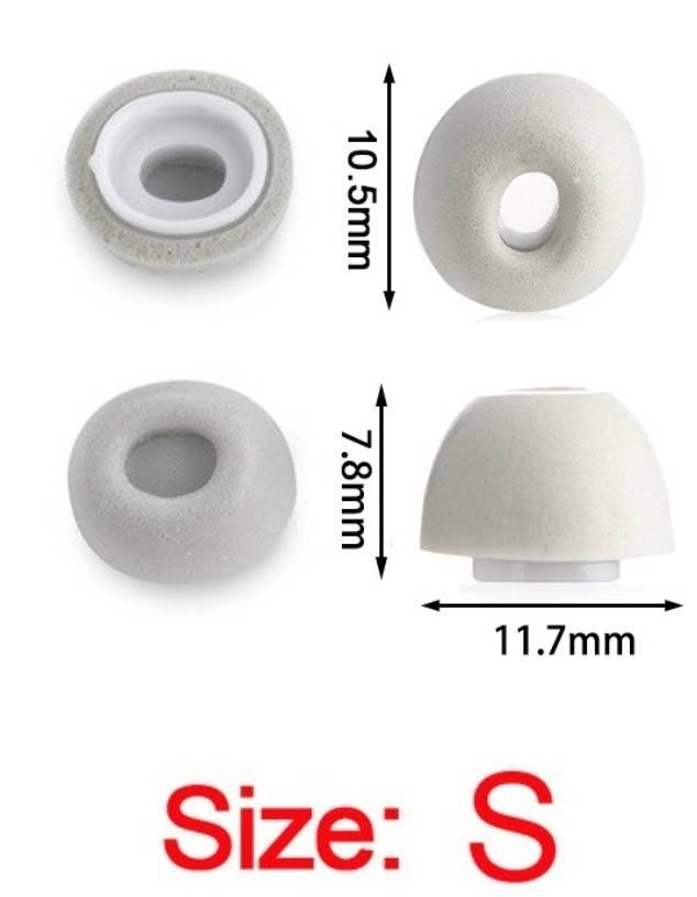 

Пенные вакуумные амбушюры с эффектом памяти Apple AirPods Pro MWP22 TWS Pro Размер S маленькие