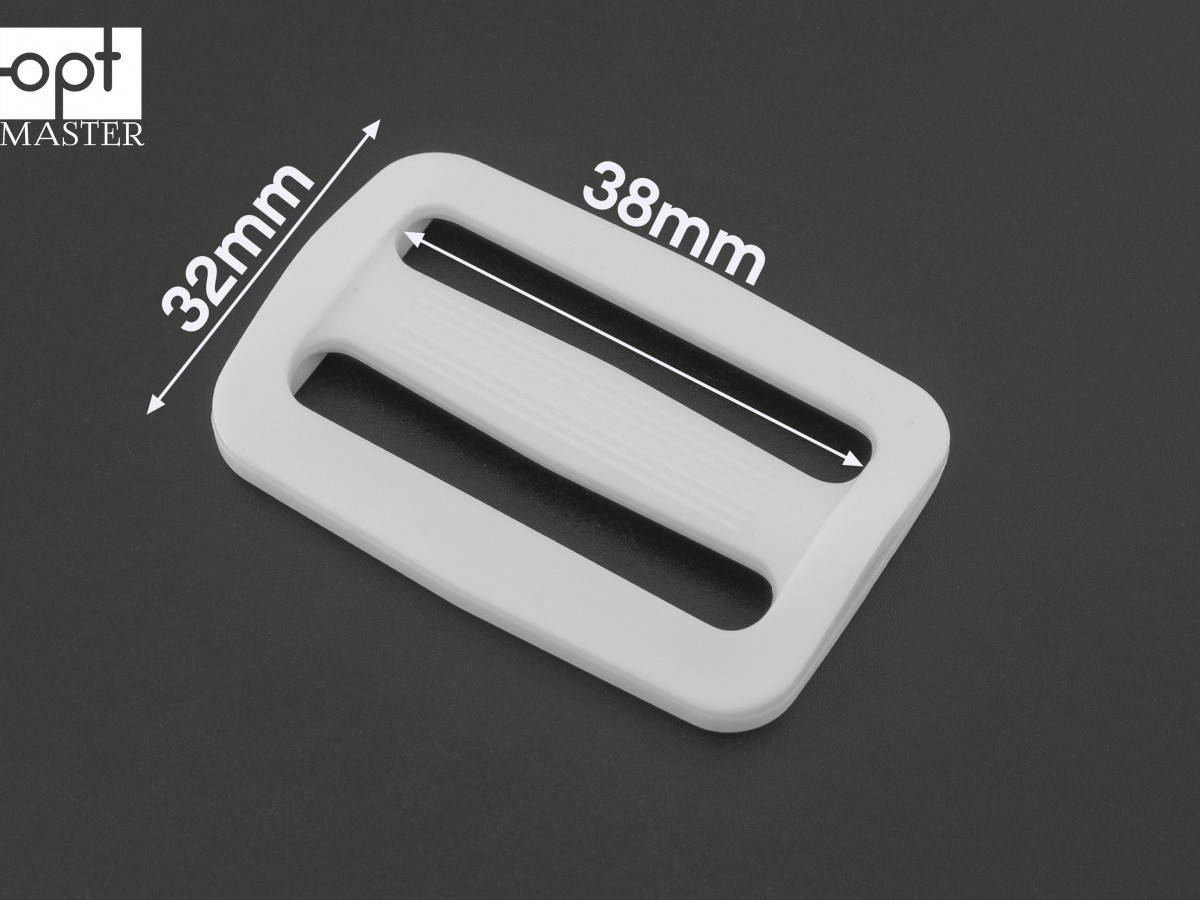 

Пряжка 2-х щелевая 38 мм пластик, РП/2-(B)38076 Белый