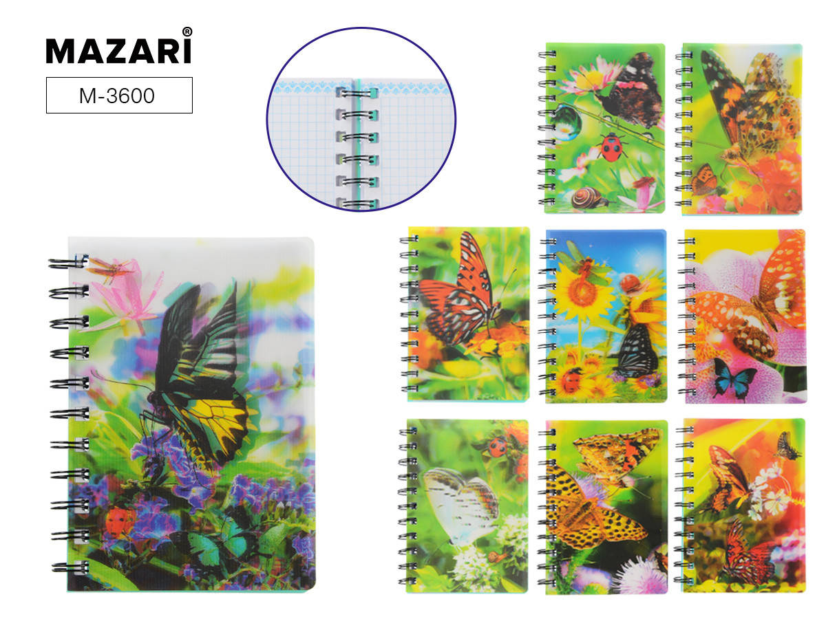 

Блокнот голографический 14,5×10,5см. "Бабочки"