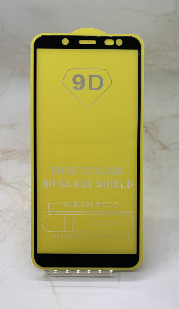 

Защитное стекло для Samsung J6 2018 (j600) полное покрытие Full Glue полный клей, Черный