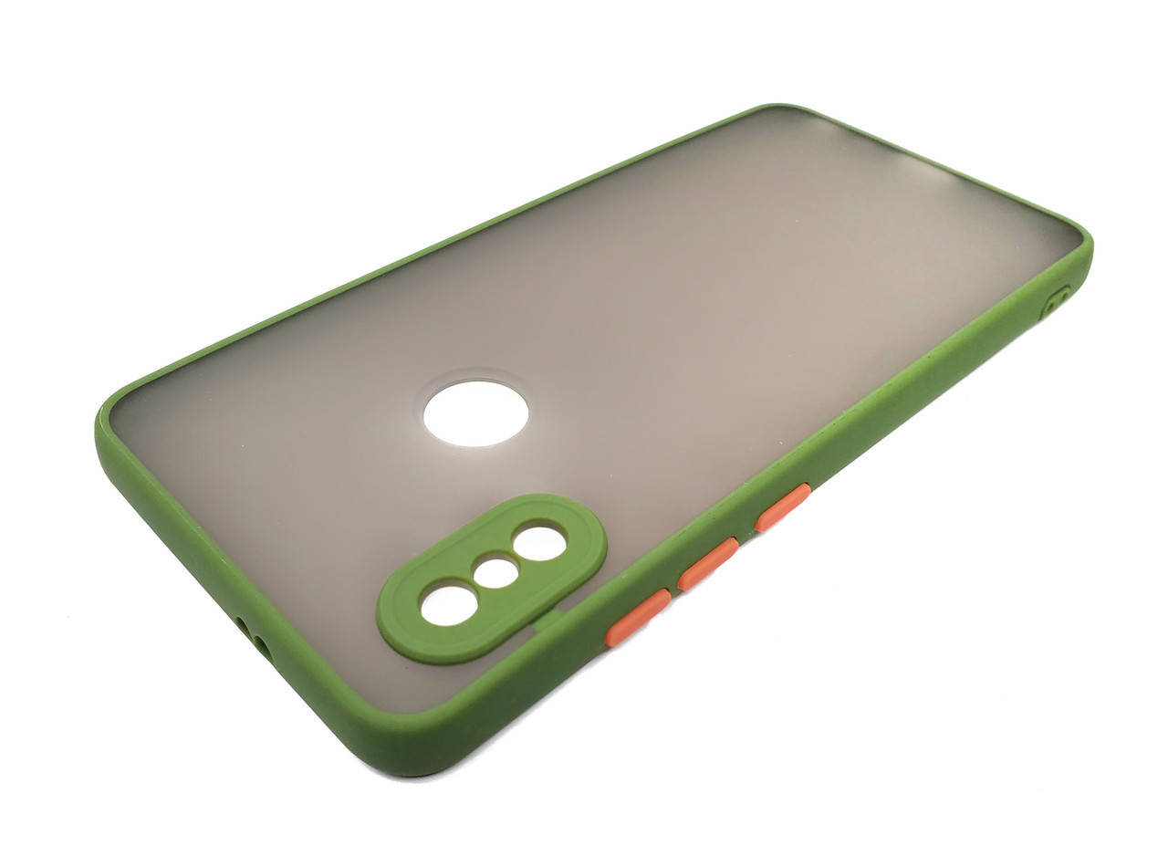 

Матовый противоударный чехол для Xiaomi Redmi Note 5 хаки бампер защита камеры
