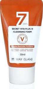 

Очищающая пенка с эффектом осветления may island 7 days secret vita plus-10 cleansing foam, 30 мл