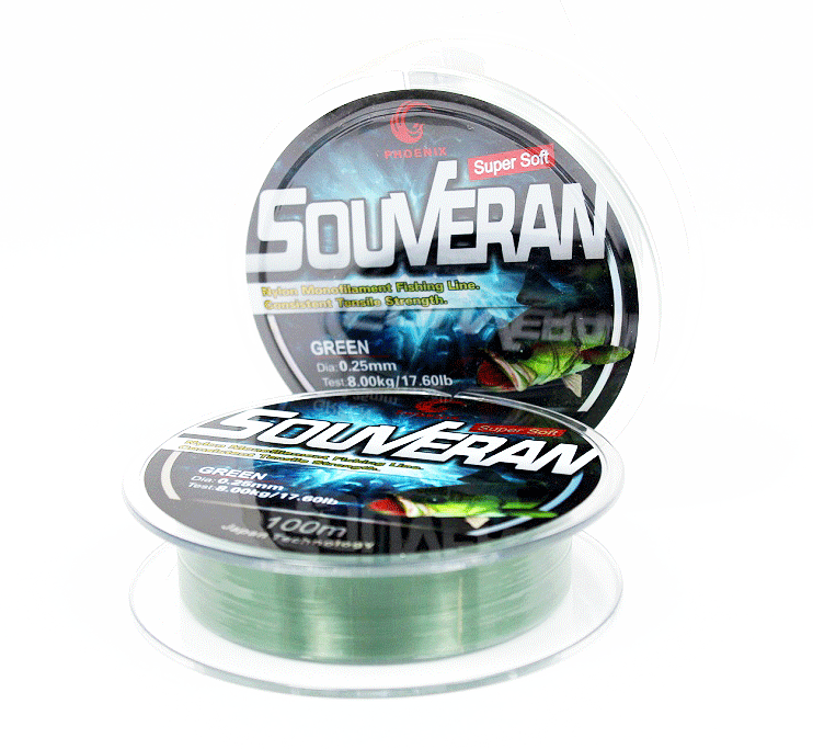 

Леска рыболовная SOUVERAN. 100м 0.25, Голубой