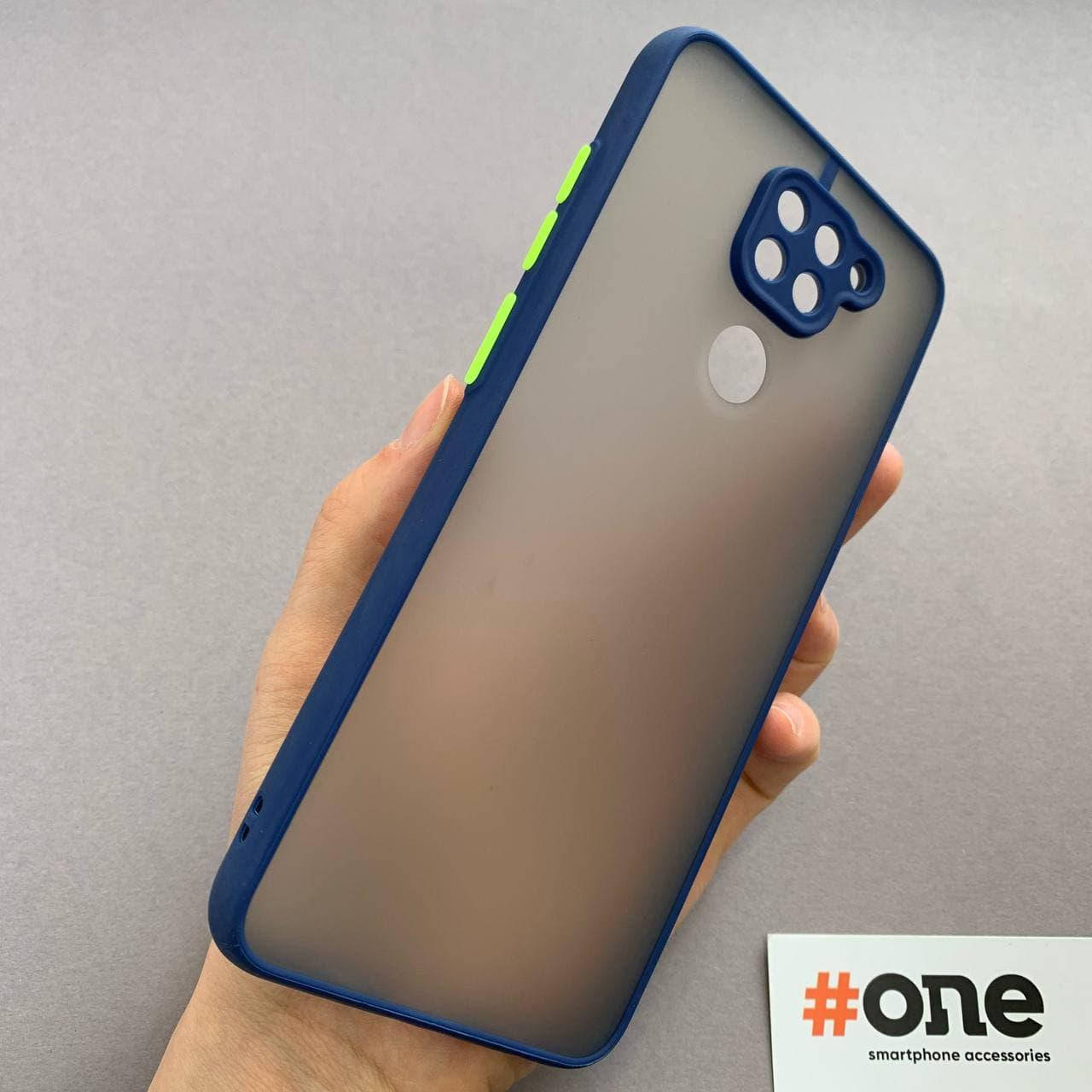 

Чехол для Xiaomi Redmi Note 9 с цветными кнопками с защитой для камеры чехол на сяоми нот 9 синий TCB