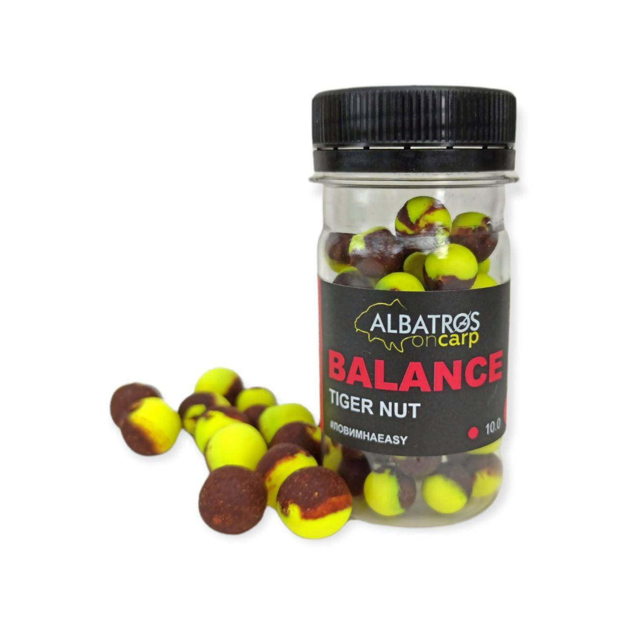 

Бойлы насадочные Duо Balance Tiger Nut (Тигровый Орех) "Albatros on Carp" 10mm