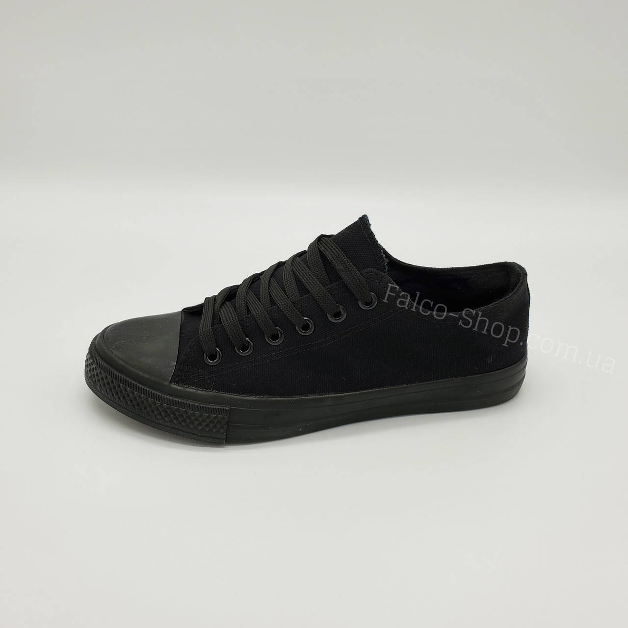 

Кеды мужские, подростковые чёрные (в стиле Convers) 41(25.8см), Черный
