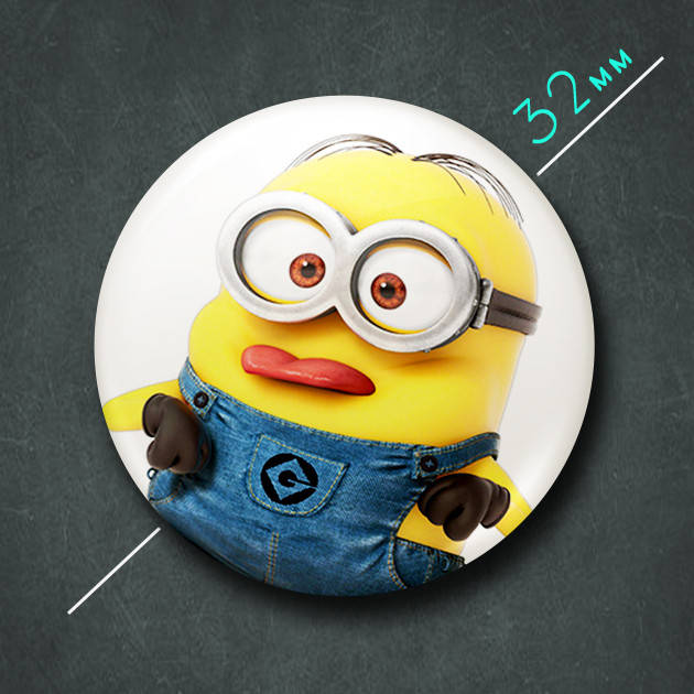

"Миньон Боб" значок круглый на булавке Ø32 мм