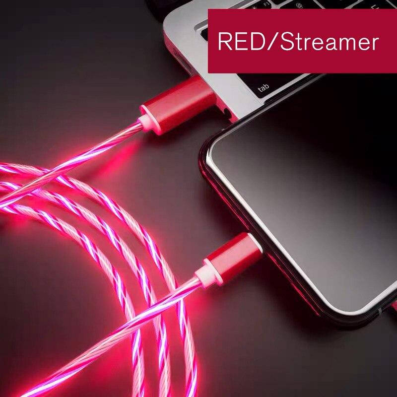 

Красный светящийся кабель для зарядки и передачи данных для Iphone