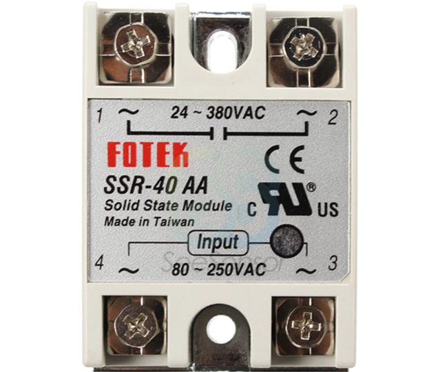

Твердотельное реле однофазное SSR-40АA 80-250В управление 24-380В