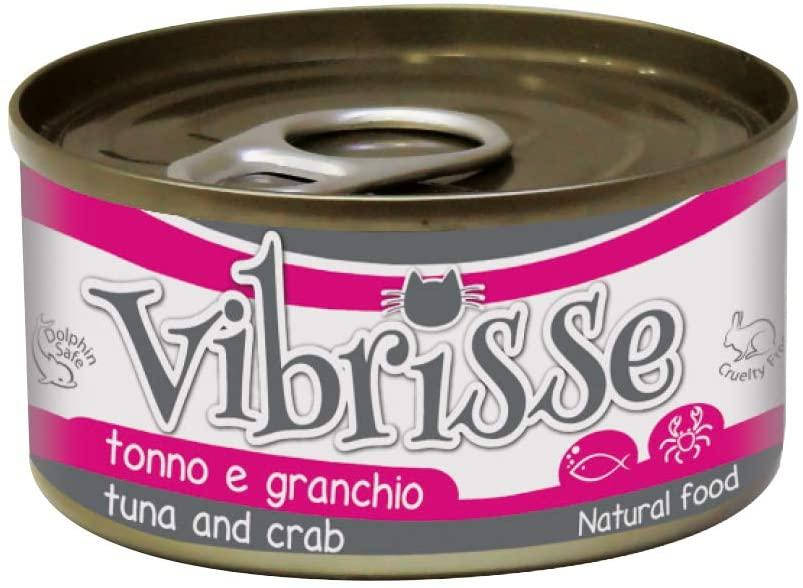 

Блок консервированного корма для котов с тунцом и крабом в соусе Croci Vibrisse 24*70 г