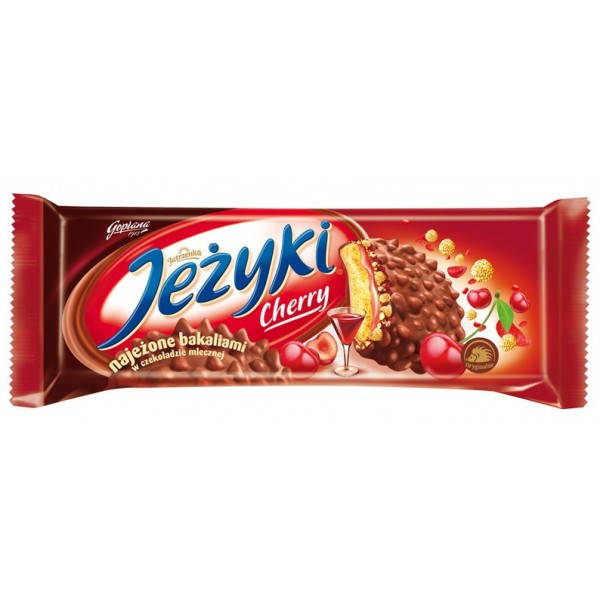 

Печенье Jeżyki Cherry с молочным шоколадом, кранчами и вкусом вишни, 140 г