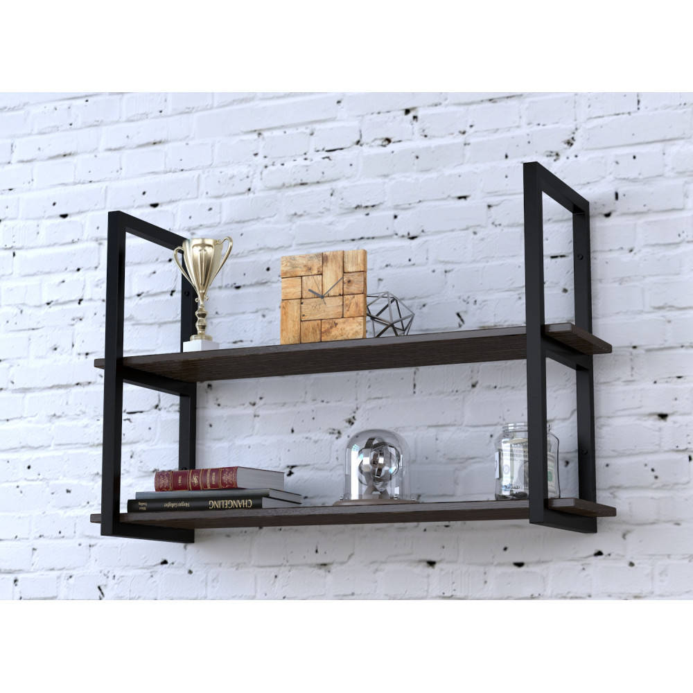 

Полка навесная настенная PL-2-16 Loft Design 112 см, Венге Луизиана