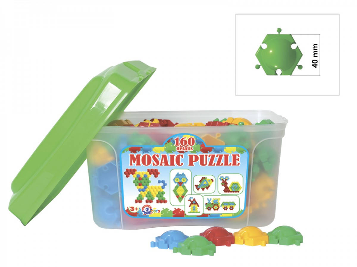 

Игрушка мозаика пазлы Коврик ТехноК 3626, 160 дет, 40*40 мм