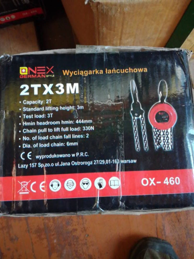 

Лебедка цепная (таль)ONEX 2 тонни 3 метра