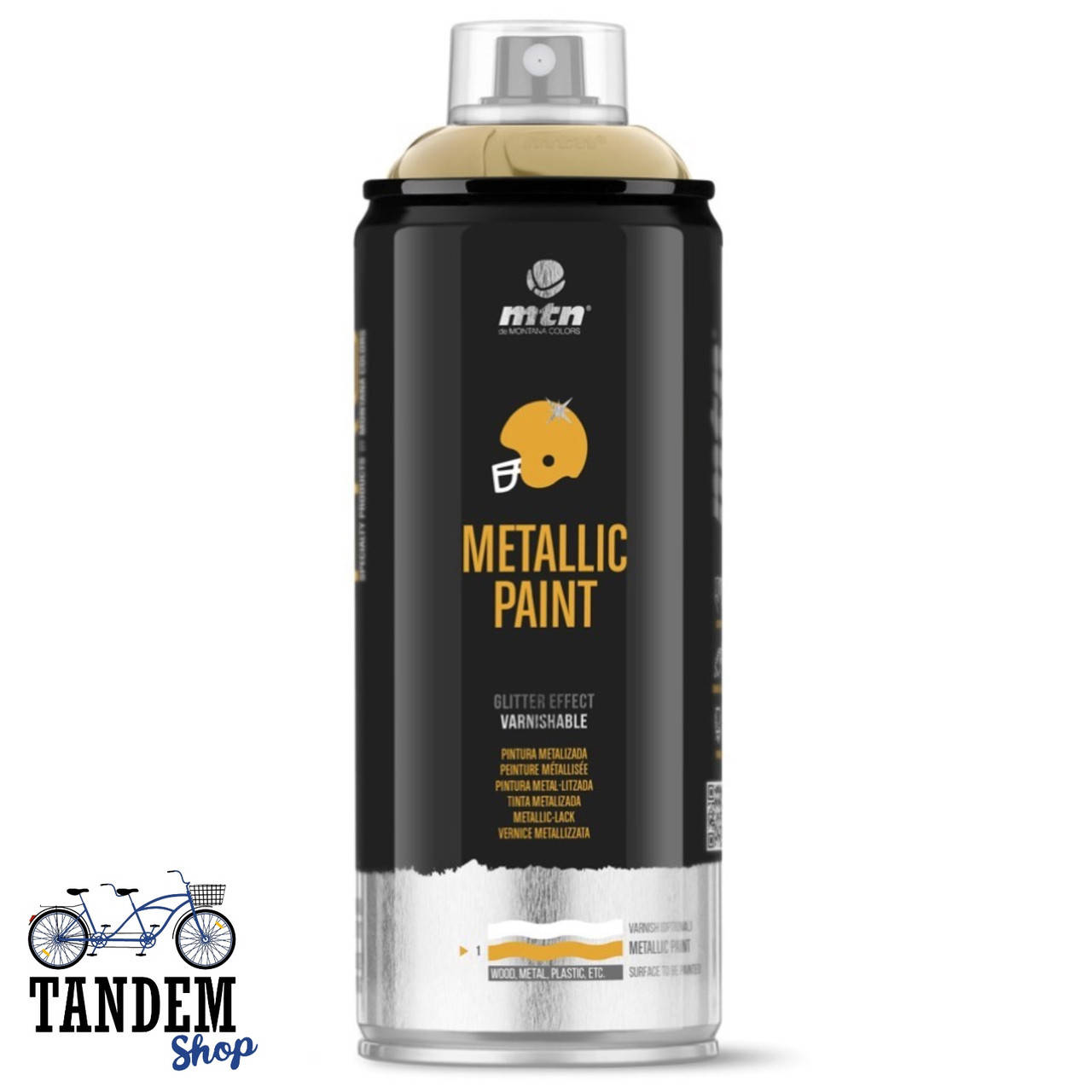 

Краска с эффектом металлик MTN (Montana Colors) Metallic Paint, 400 мл Аэрозоль Черный
