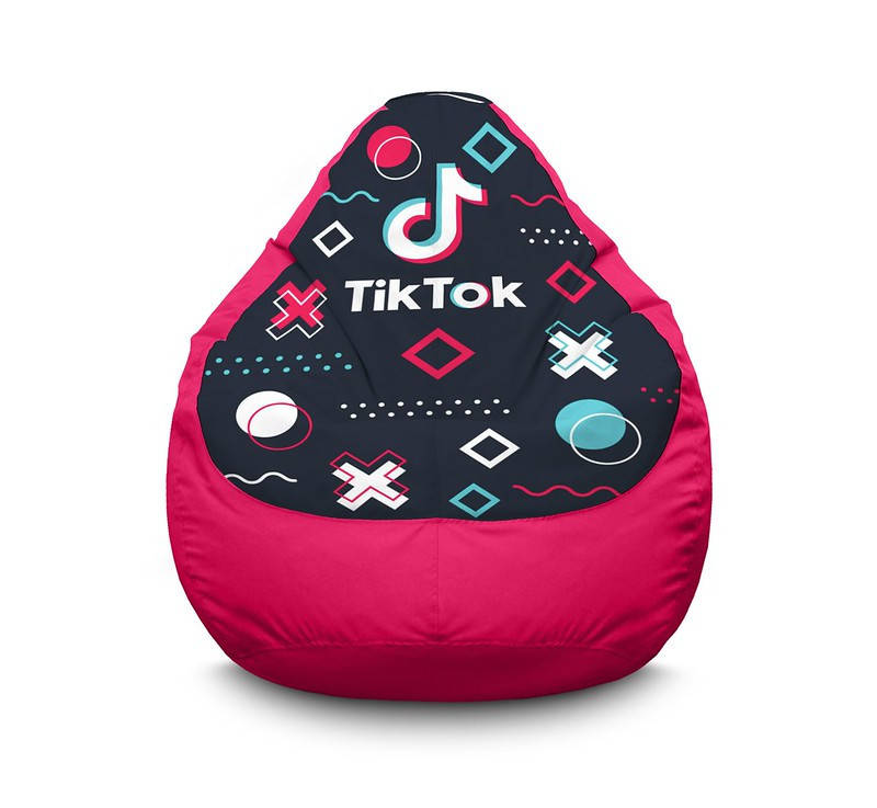 

Кресло мешок iPuff "Tik Tok. Abstract figures. Pink" Оксфорд XL (80x110 см) Розовый