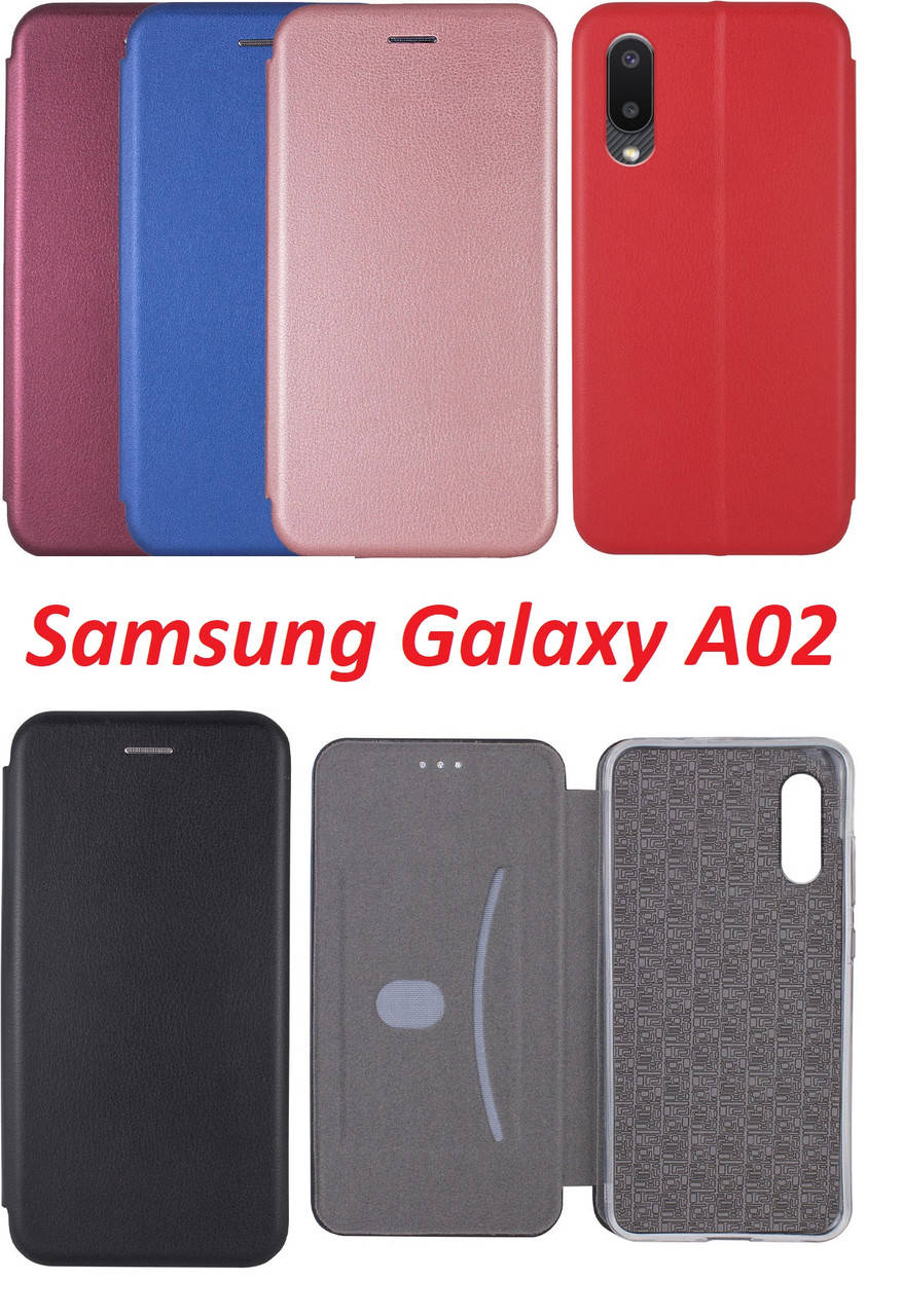 

Кожаный чехол (книжка) (с визитницей) для Samsung Galaxy A02 /для самсунга галакси А02/