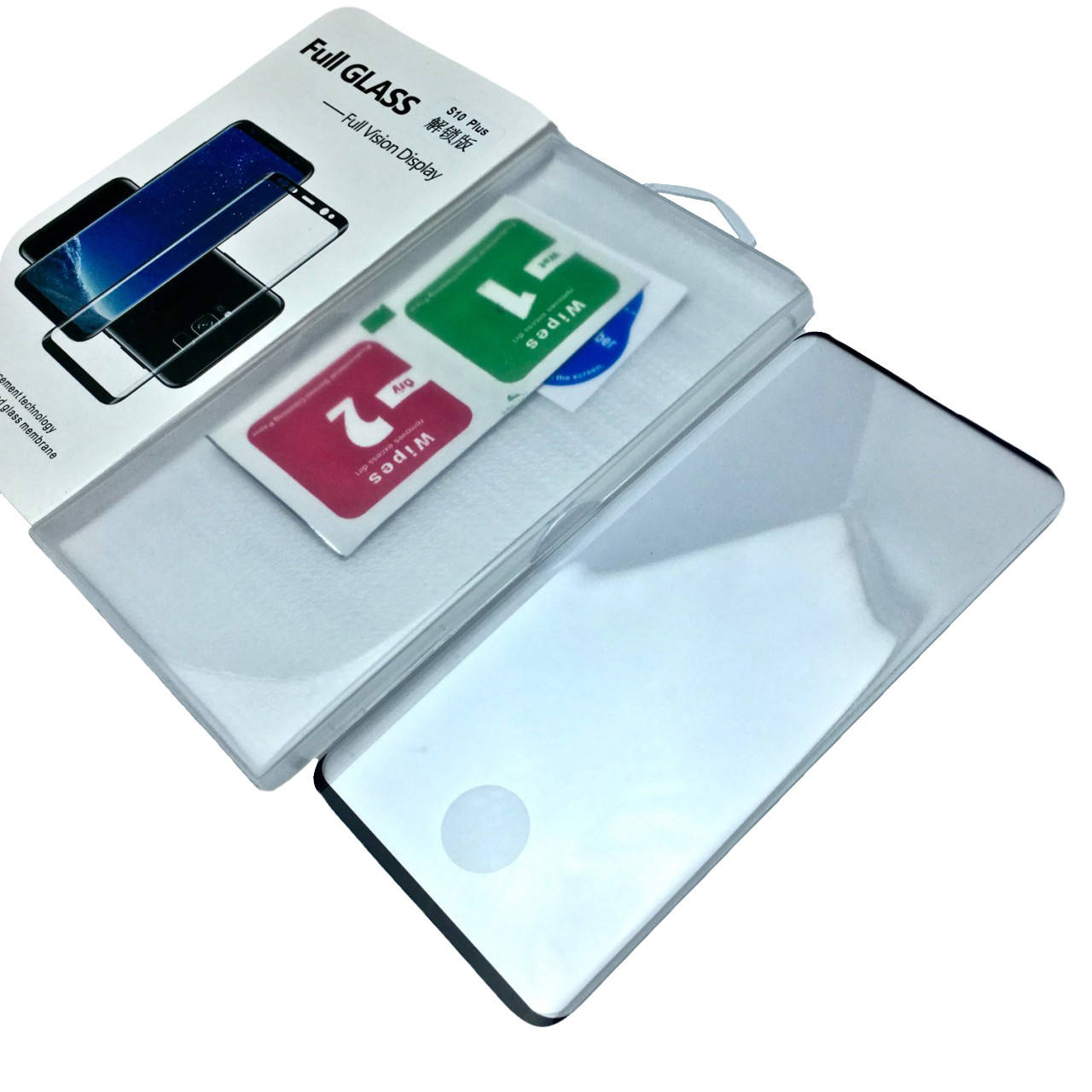 

Защитное стекло DK 3D Fingerprint рамка in box для Samsung S10 (black), Черный