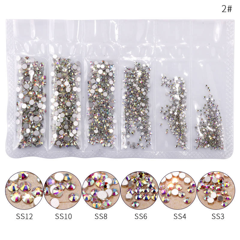 

Mix камней Swarovski шесть размеров ХАМЕЛЕОН 1400 шт, Белый