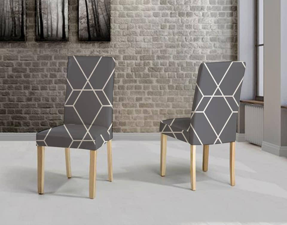 

Чехол на стул универсальный Абстракция 6 Турция 50310 серый полоса