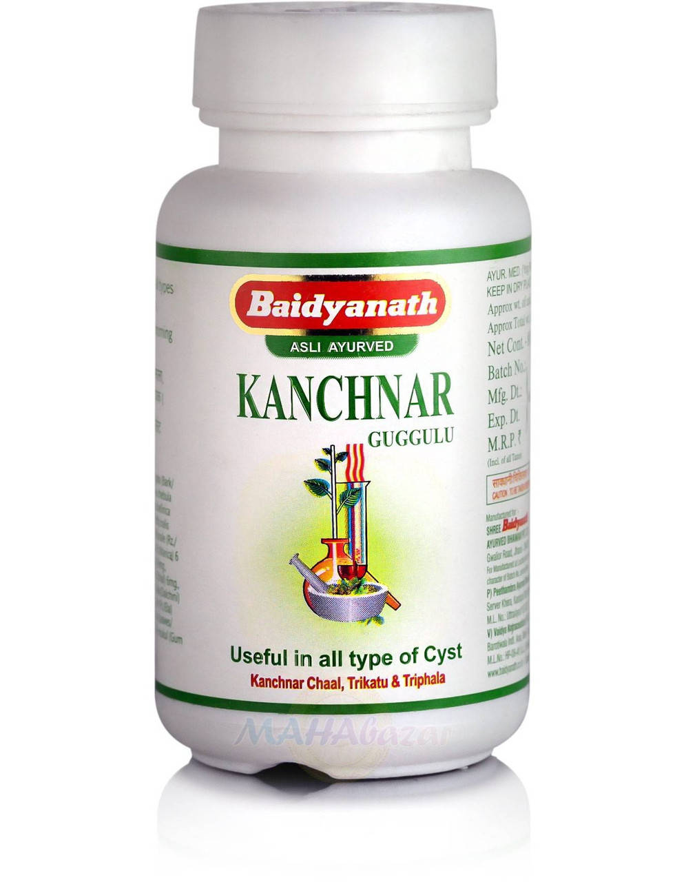 

Канчнар Гуггул 80 таб., Бэйденат (Kanchnar Guggulu 80 tab., Baidyanath)