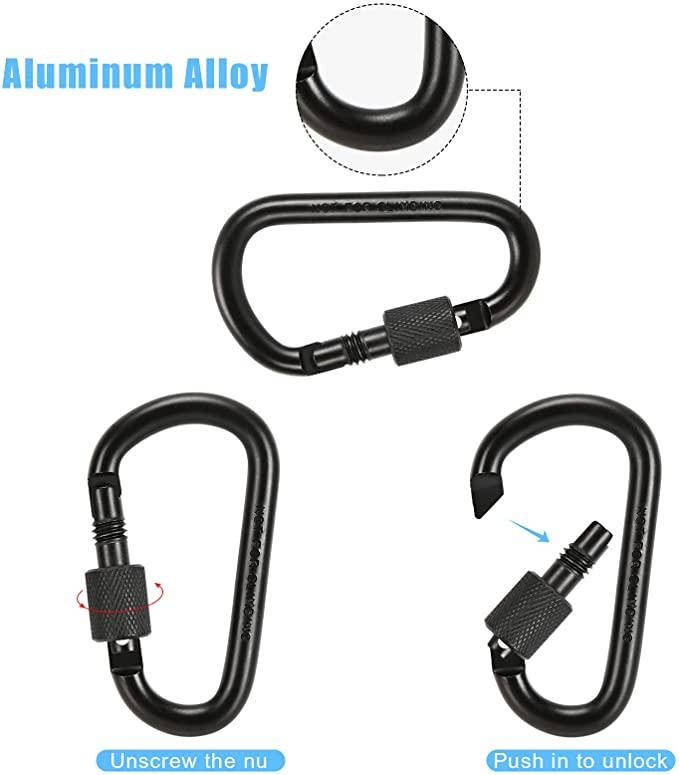 

Карабин клип, сверхмощный алюминиевый замок комплект 3шт.