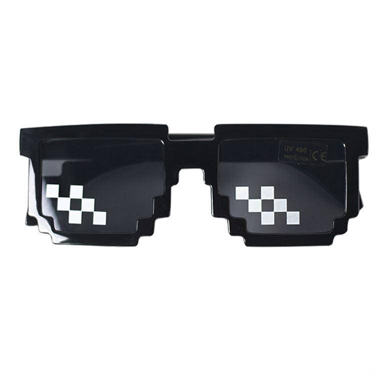 

Пиксельные солнцезащитные очки Minecraft чёрные 8 бит, Черный