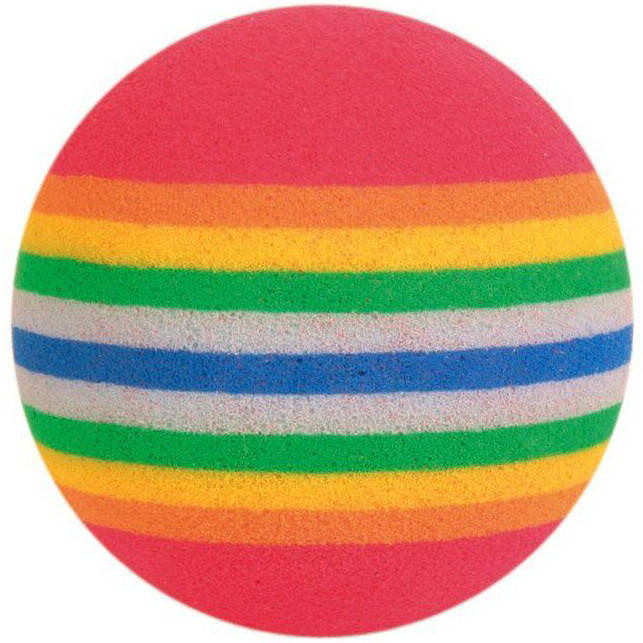 

Игрушка для кошек Мяч радужный d=4 см, (вспененная резина)